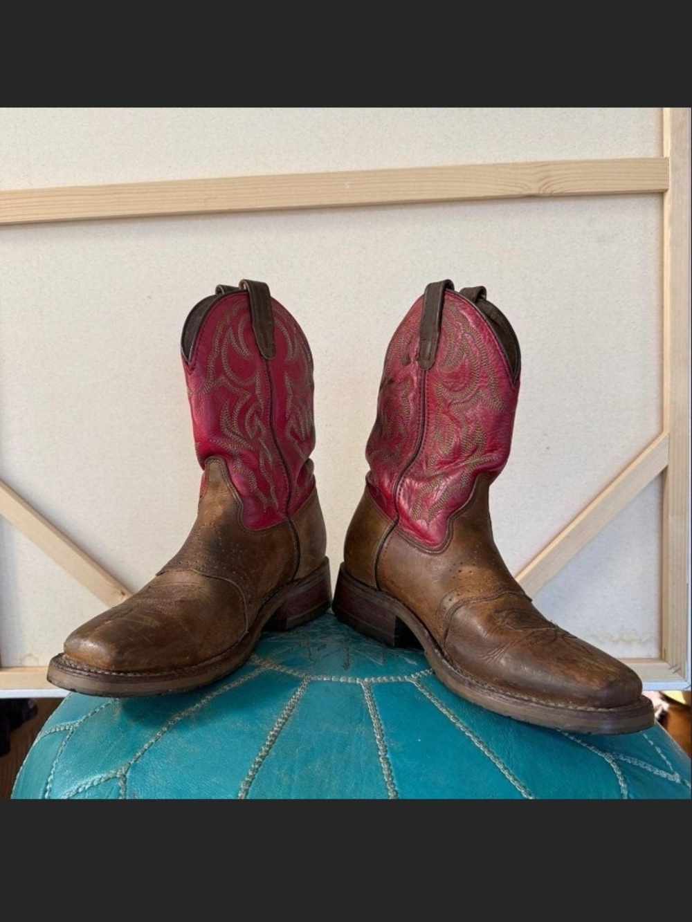 Double H Roger Dh3556 Brown Red Western Cowboy Boots Country Work Square Toe